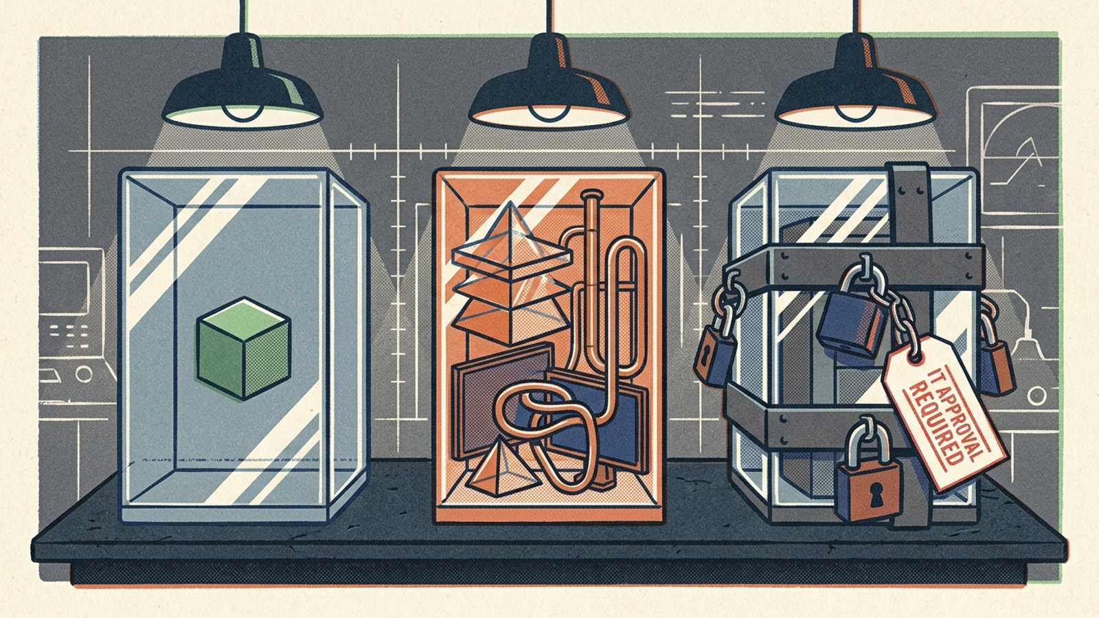Three test environments: a straightforward marketing site, a CDN-backed store, and an IT-controlled B2B site.